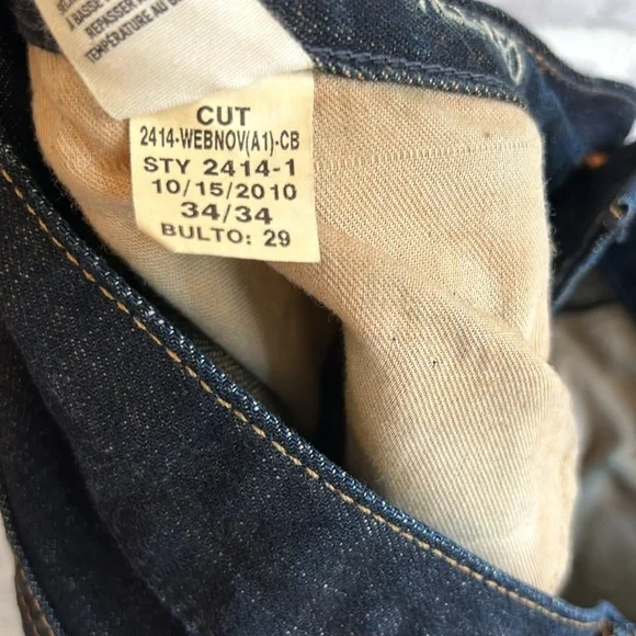 American Eagle Men’s Relaxed Fit Straight Jeans Dark Wash Denim Size 34 x 34 - Picture 8 of 9